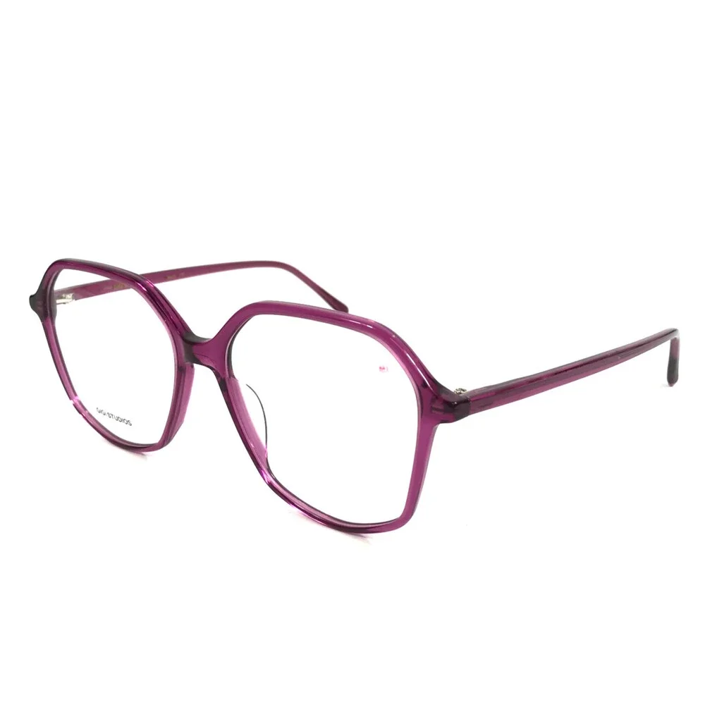 Gigi Studios Eyeglasses Frames 6112/6 CORA Clear Purple Geometric 54-15-140